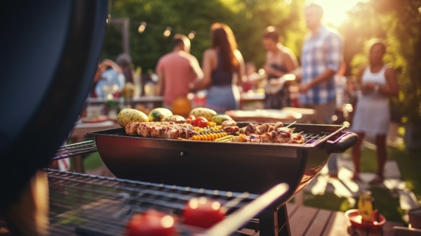 Nahaufnahme auf Essen auf dem Grill